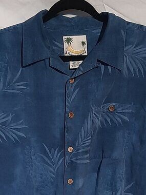 Banana Cabana Silk Hawaiian Shirt Men's XXL